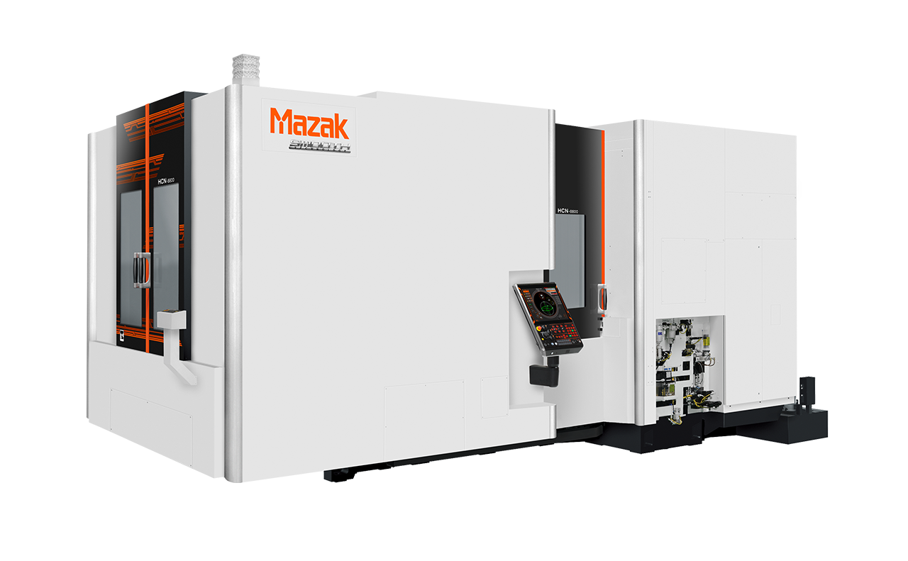 hcn8800-smoothg-240229 Our HCN-8800 HMC boasts an 800mm pallet size that is ideal for large components, complex geometrics and multi-face machining. Coupled with automatic pallet changing and part scheduling, we maximize spindle uptime and throughput, and can run lights-out, even on weekends.